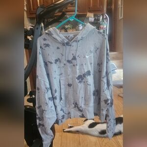 Nike Gray and Black Splatter Hoodie